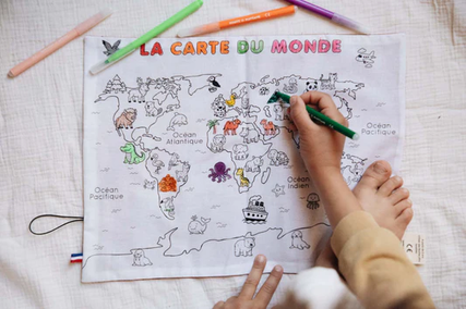 Planisphère à colorier Loulou des Bois