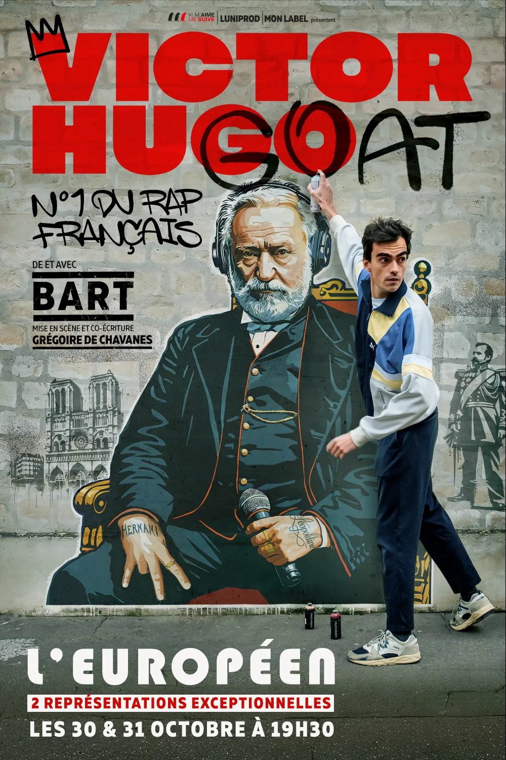 Affiche de Victor Hugoat, n°1 du rap français à L’Européen